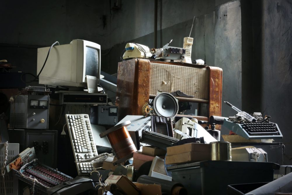 Old electronics in need of electronics removal services