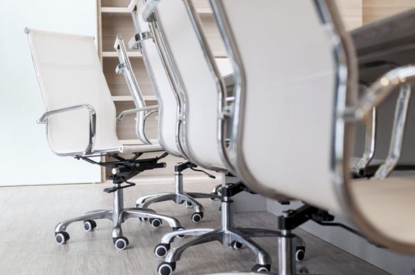 Office chairs in need of office furniture removal services in the East Bay area